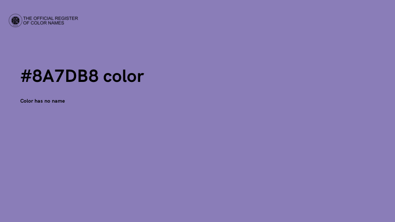 #8A7DB8 color image
