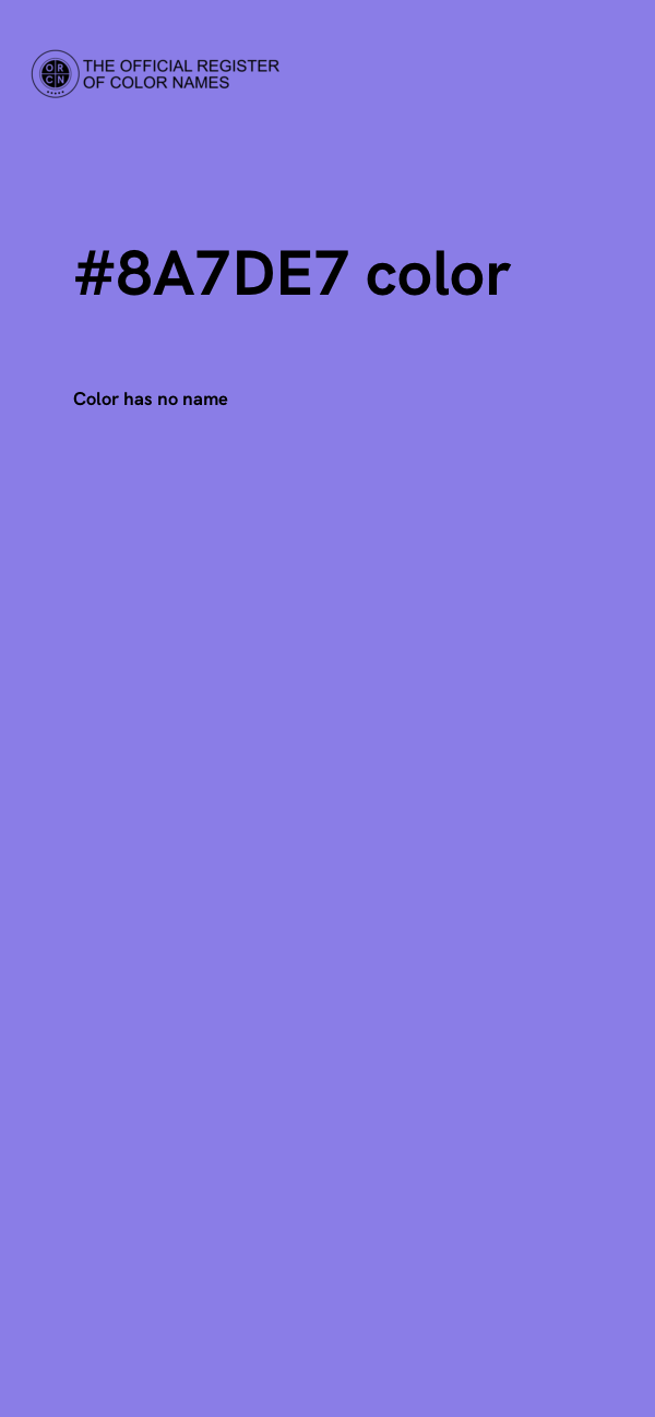 #8A7DE7 color image