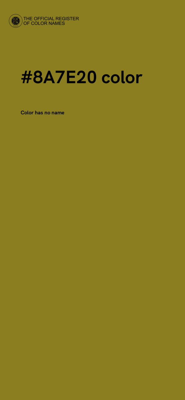 #8A7E20 color image