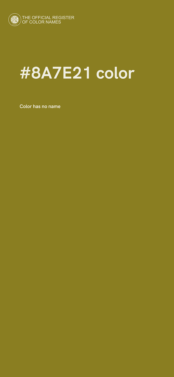 #8A7E21 color image