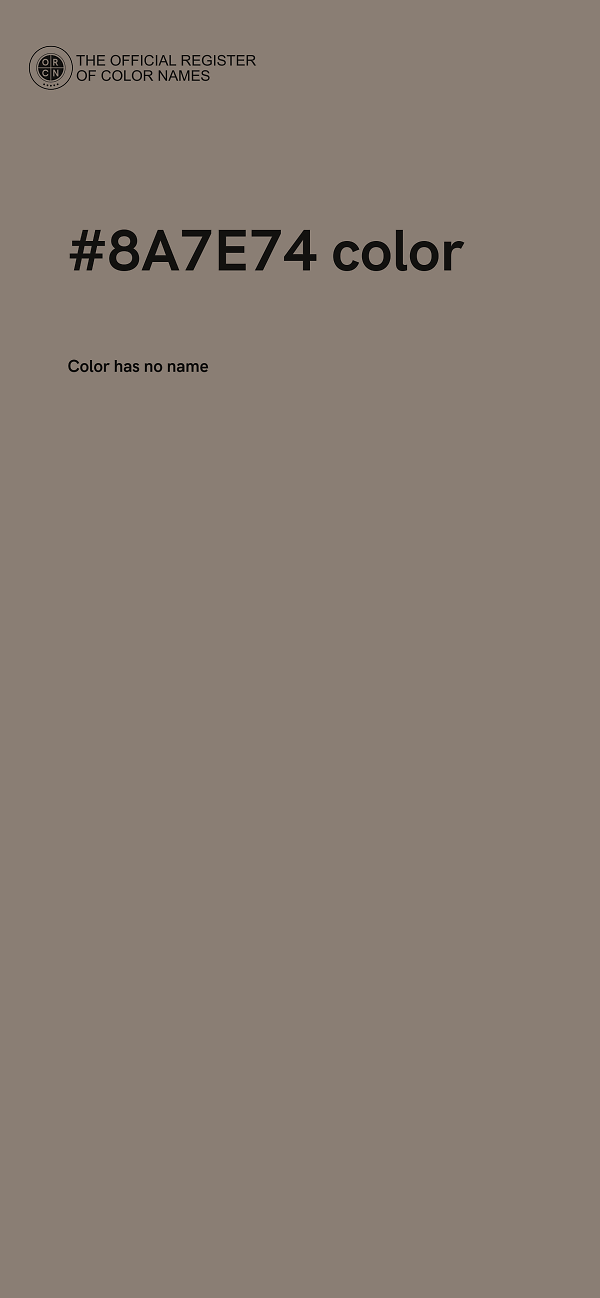 #8A7E74 color image
