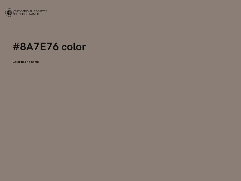 #8A7E76 color image