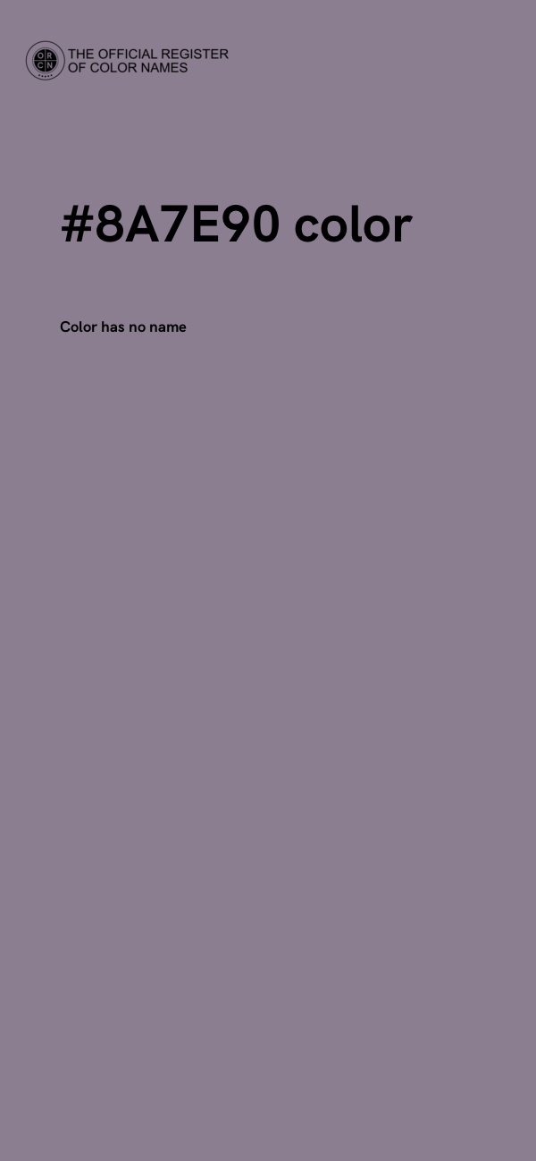 #8A7E90 color image