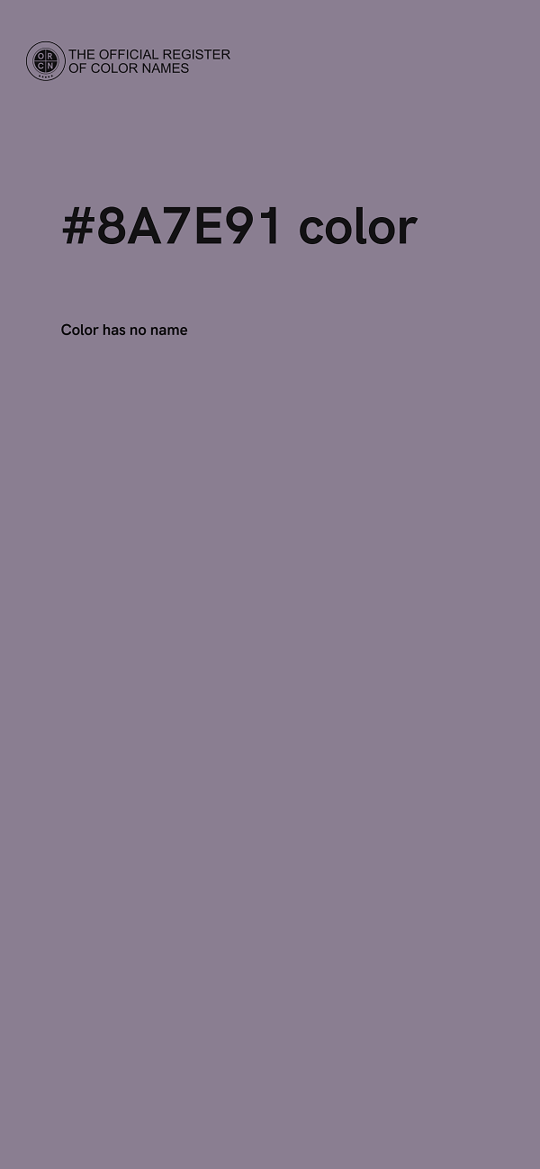 #8A7E91 color image