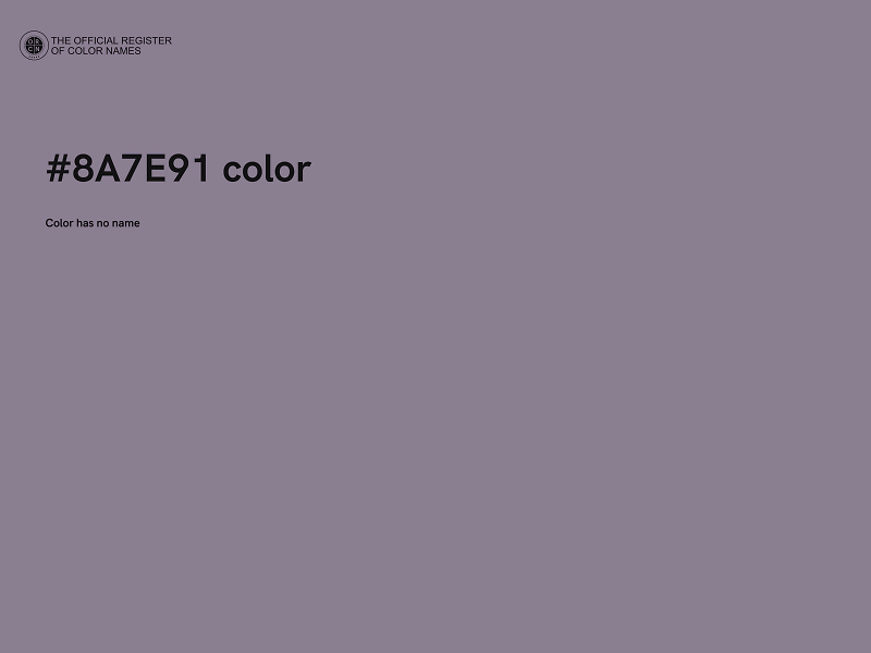 #8A7E91 color image