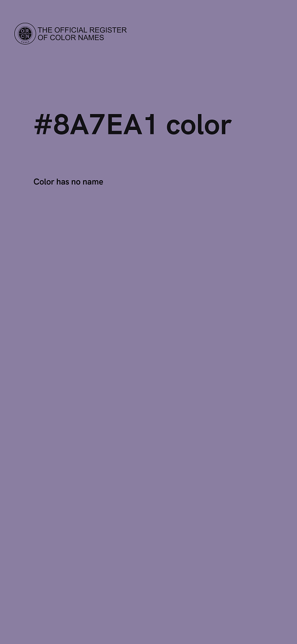 #8A7EA1 color image