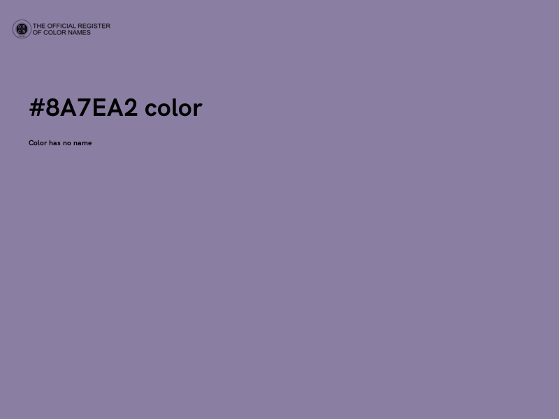 #8A7EA2 color image