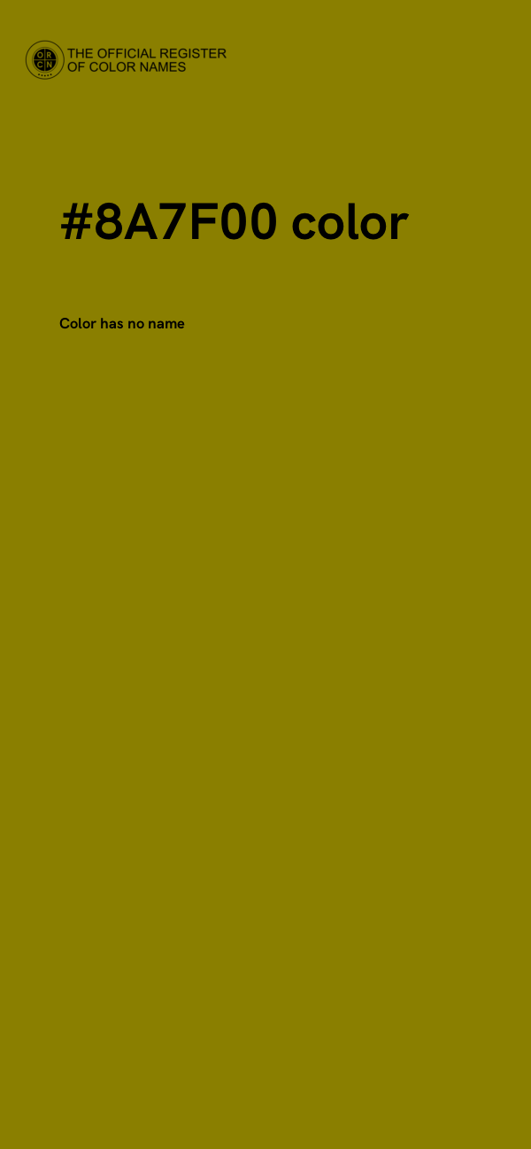 #8A7F00 color image