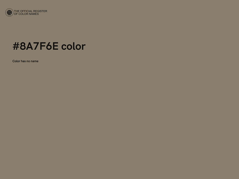 #8A7F6E color image