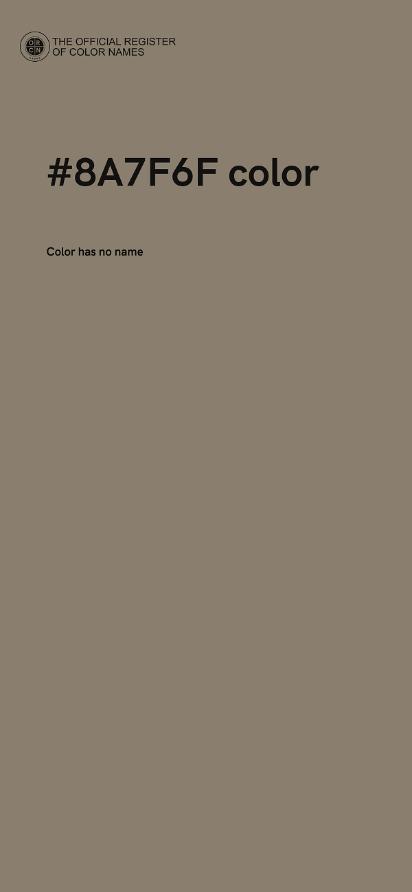 #8A7F6F color image