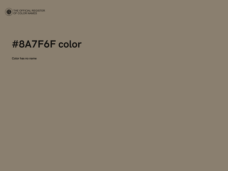 #8A7F6F color image