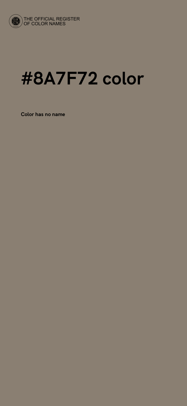 #8A7F72 color image