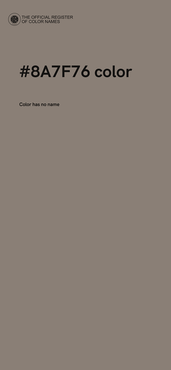#8A7F76 color image