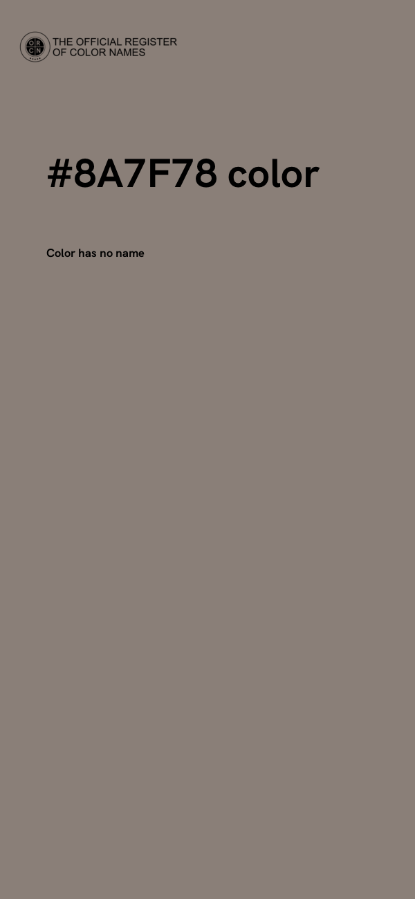 #8A7F78 color image