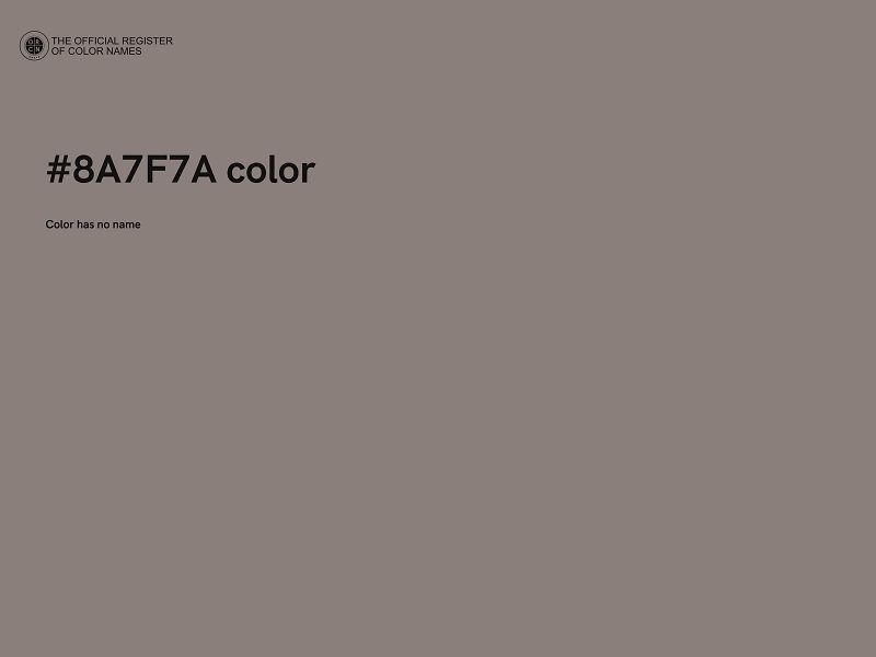 #8A7F7A color image