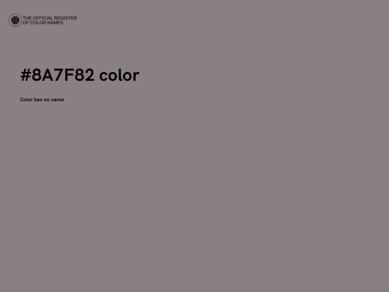 #8A7F82 color image