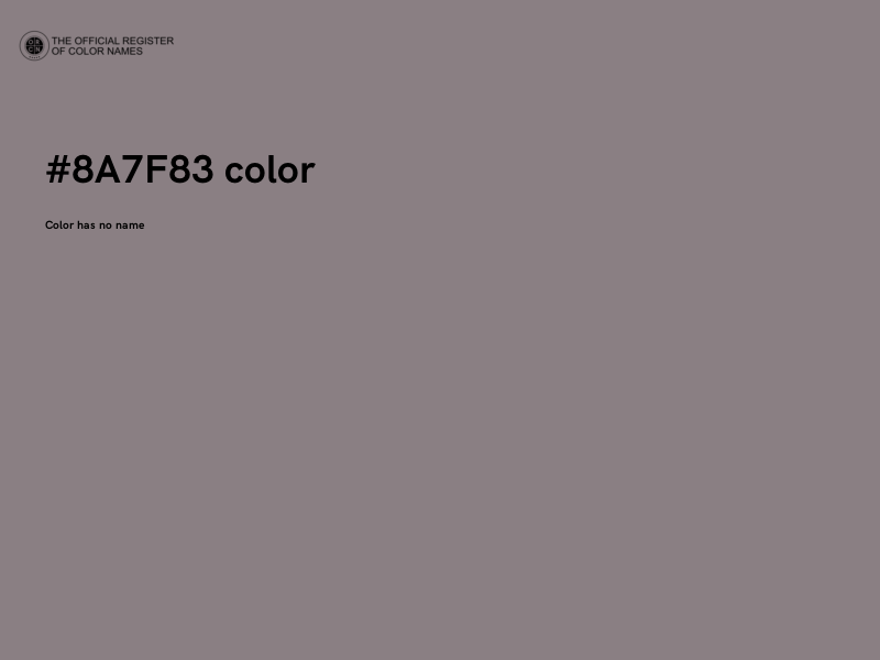 #8A7F83 color image