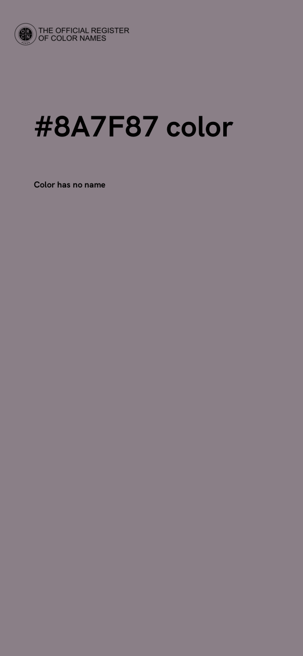 #8A7F87 color image