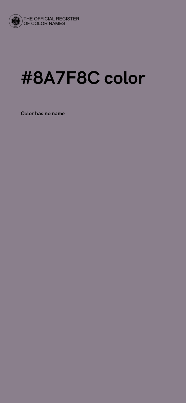 #8A7F8C color image