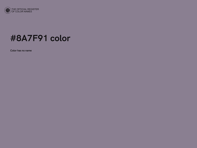 #8A7F91 color image