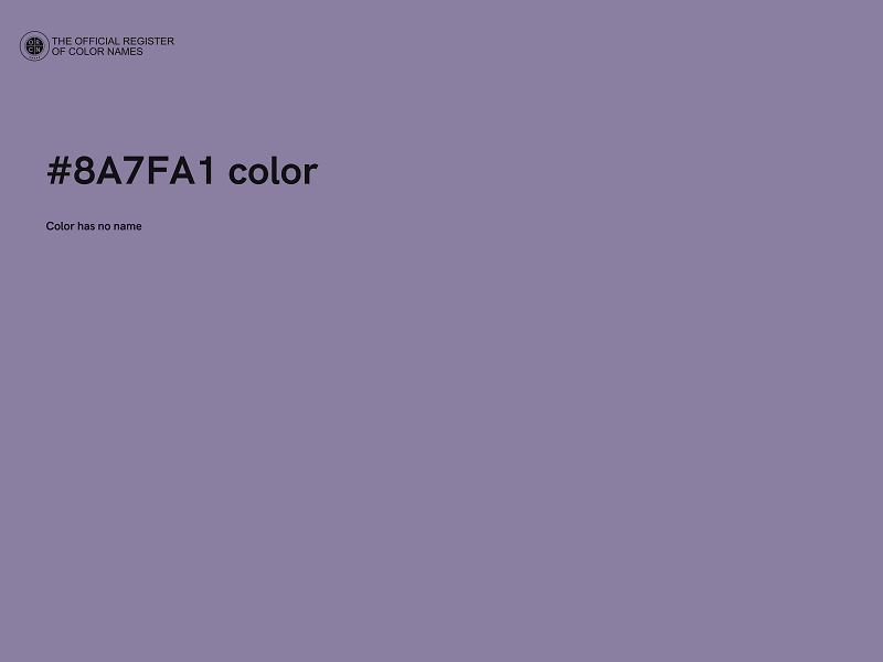 #8A7FA1 color image