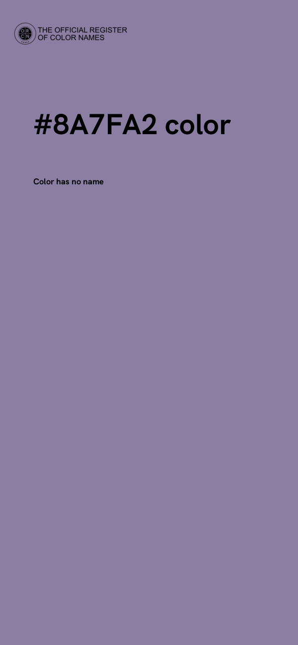 #8A7FA2 color image