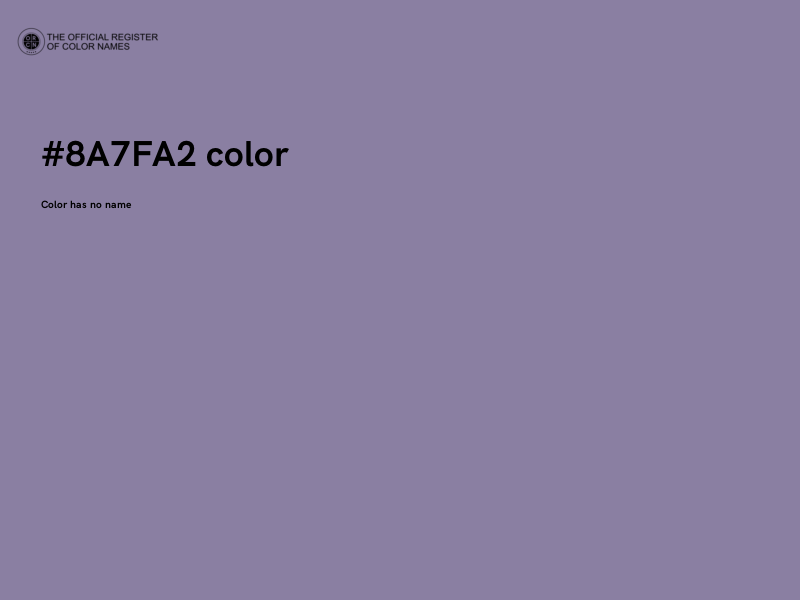 #8A7FA2 color image