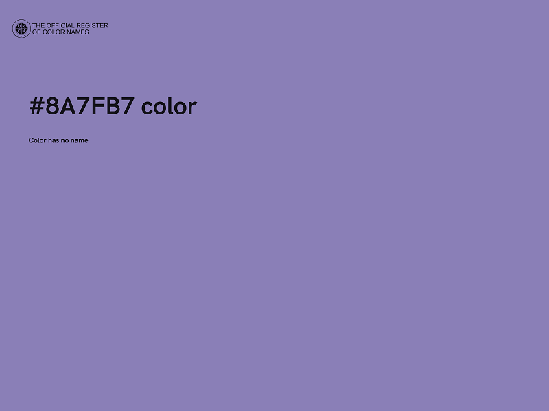 #8A7FB7 color image