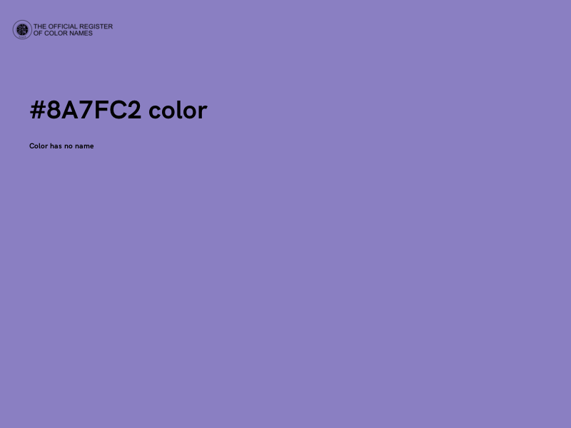 #8A7FC2 color image