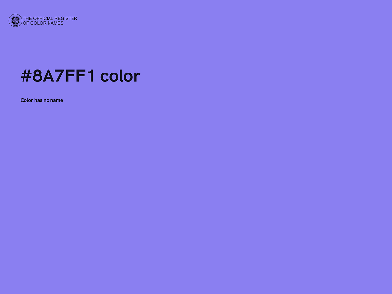 #8A7FF1 color image