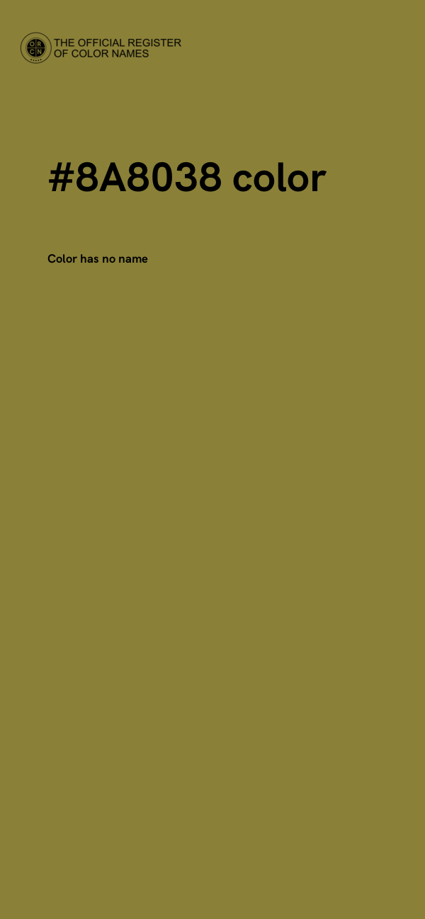 #8A8038 color image