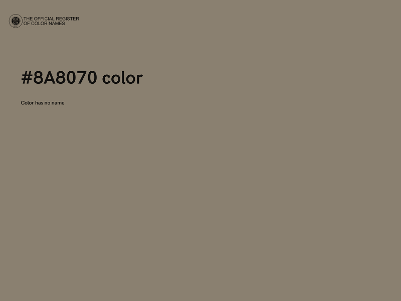 #8A8070 color image