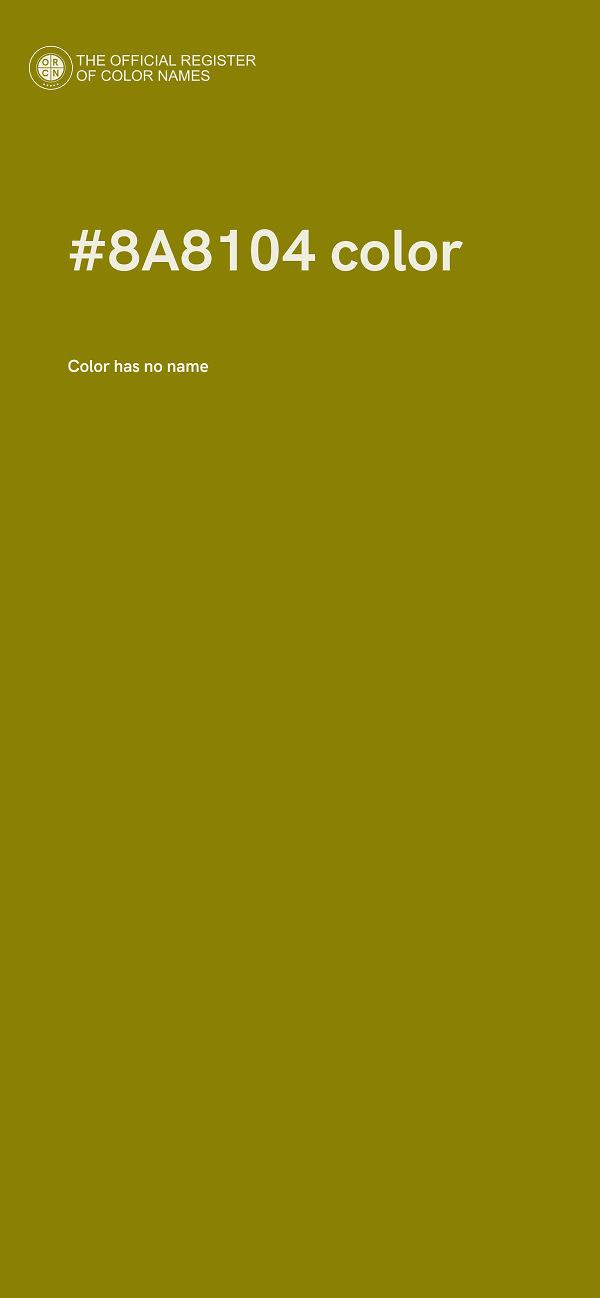 #8A8104 color image