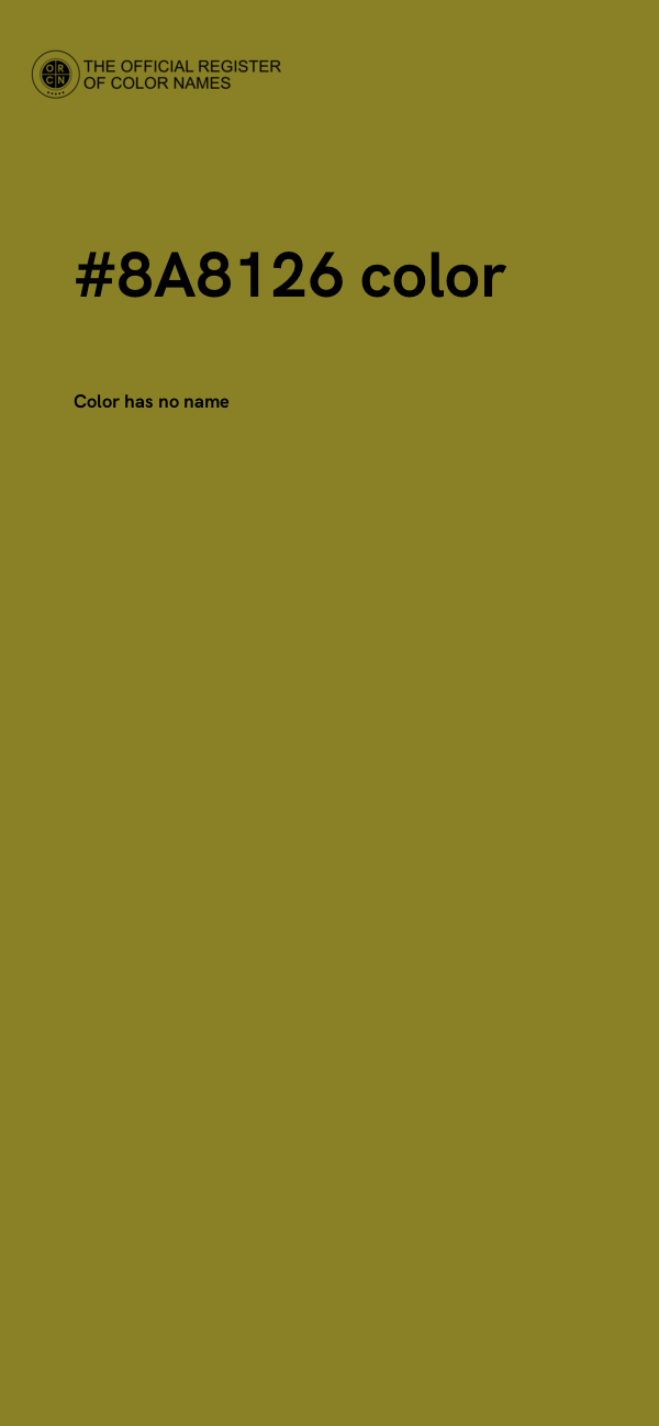 #8A8126 color image