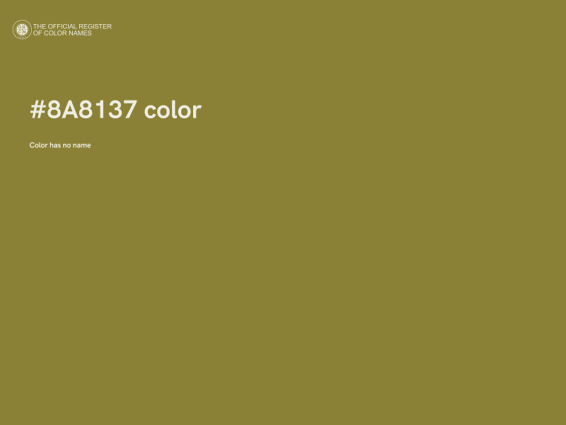 #8A8137 color image