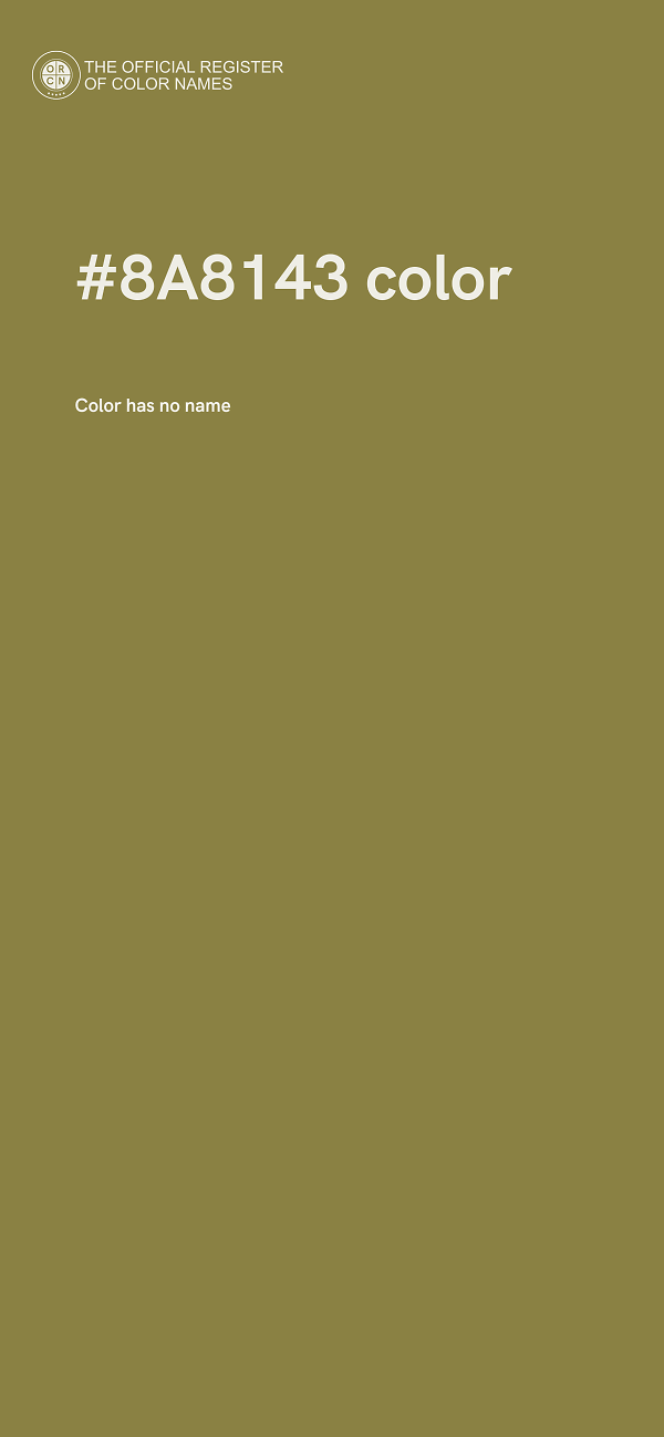 #8A8143 color image