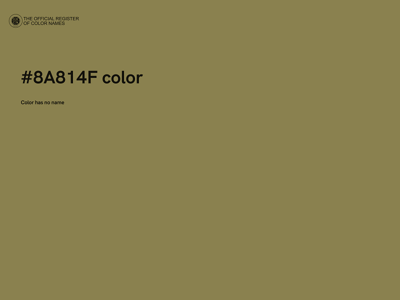 #8A814F color image