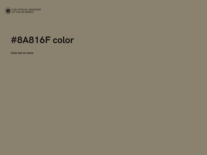 #8A816F color image