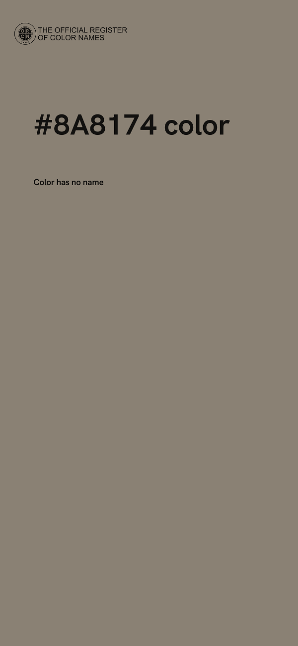 #8A8174 color image
