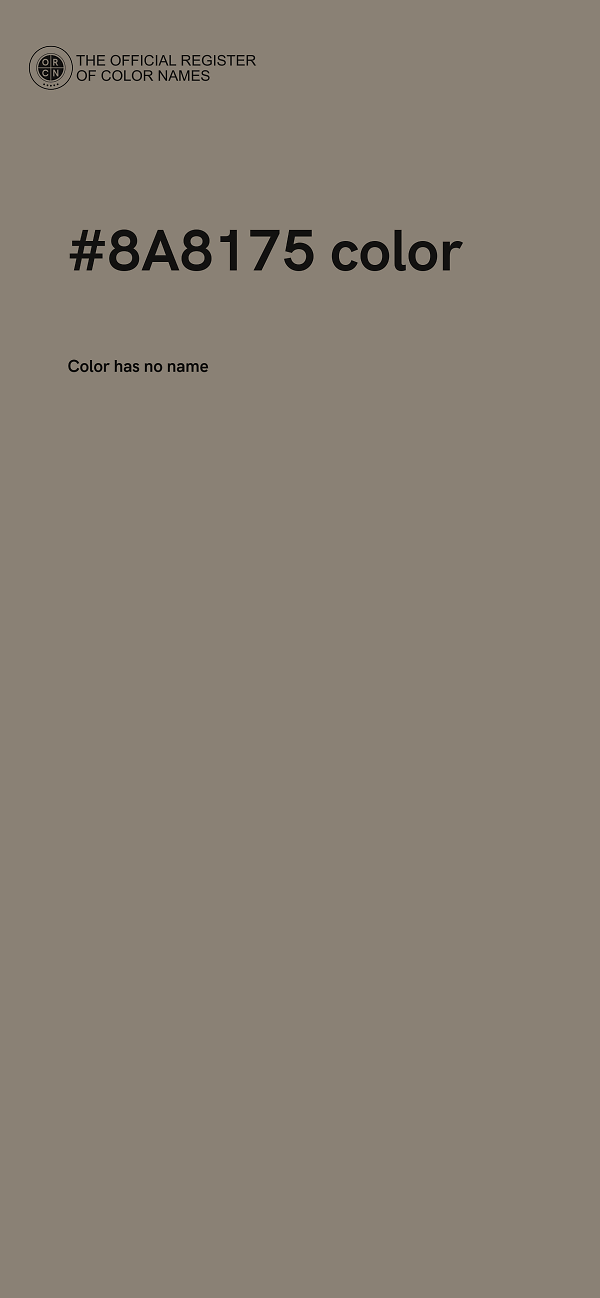 #8A8175 color image