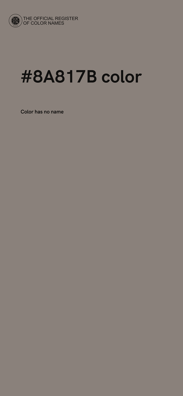 #8A817B color image