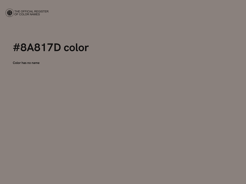 #8A817D color image