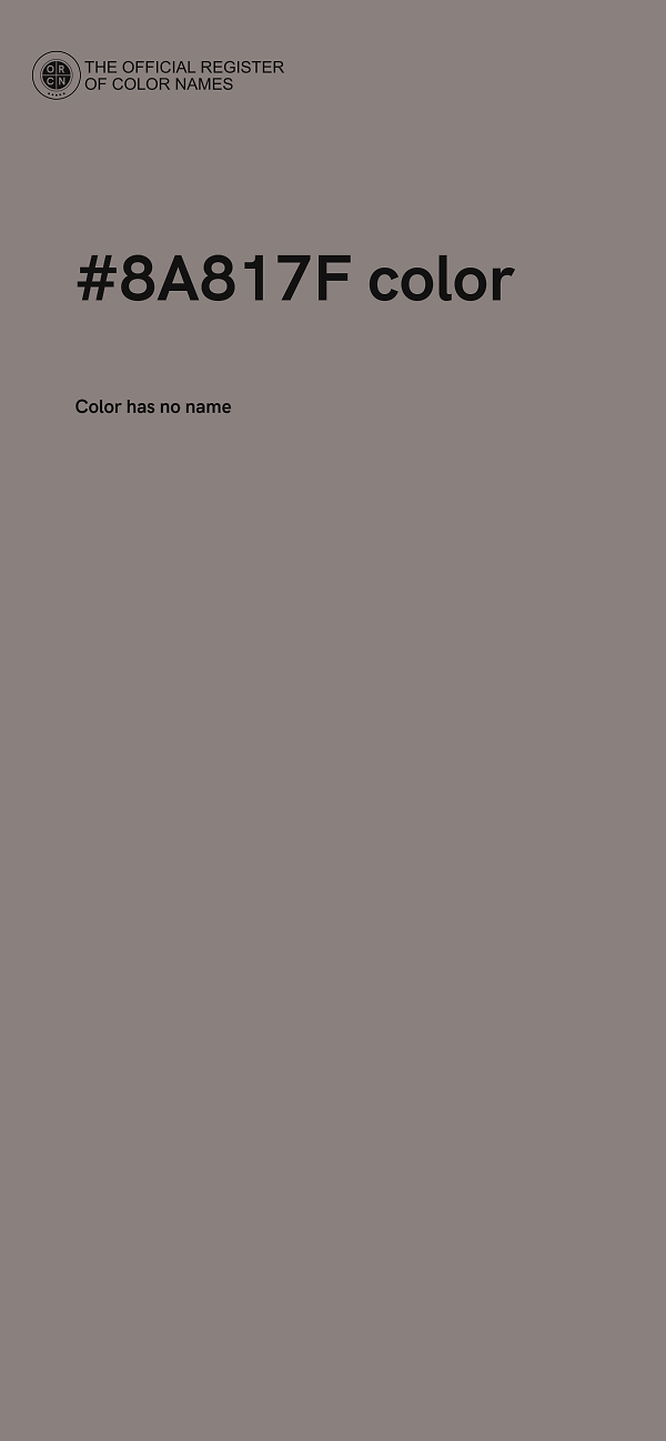 #8A817F color image