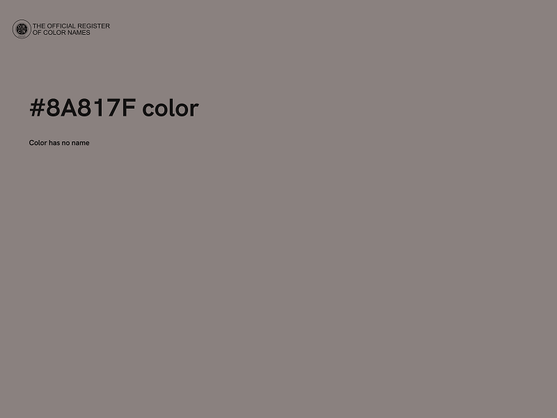 #8A817F color image