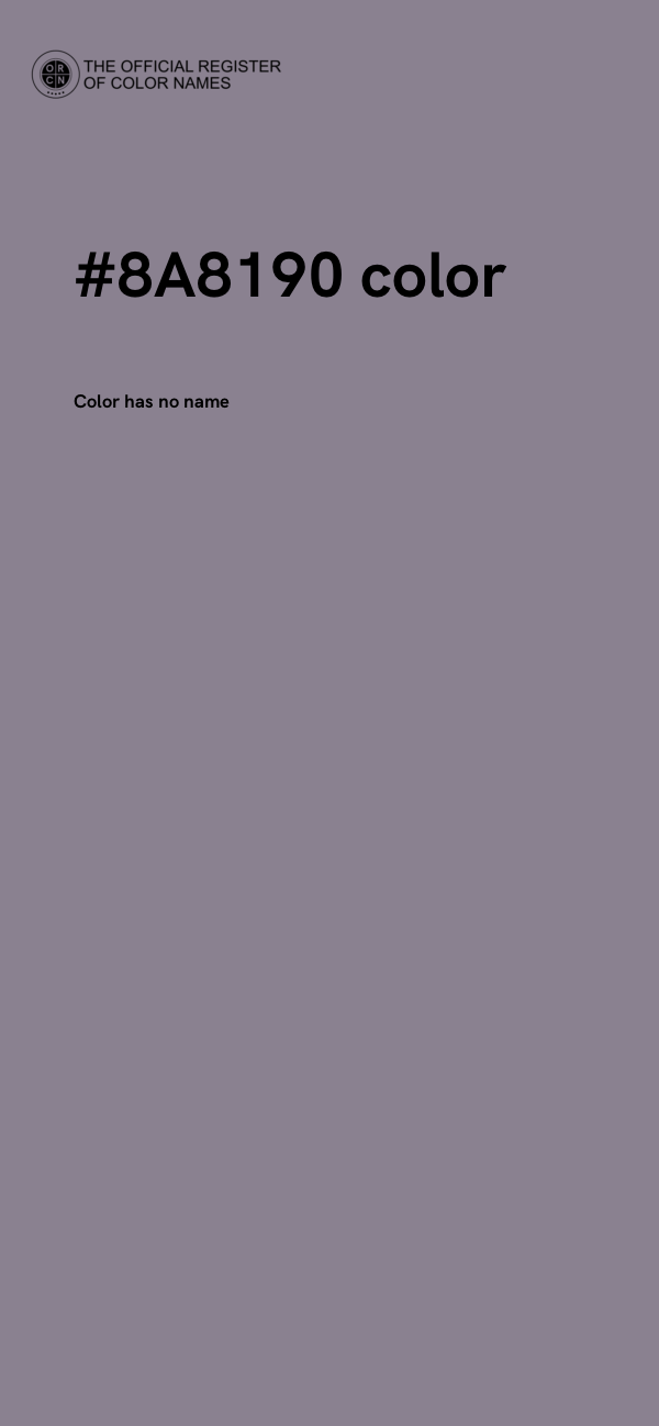 #8A8190 color image
