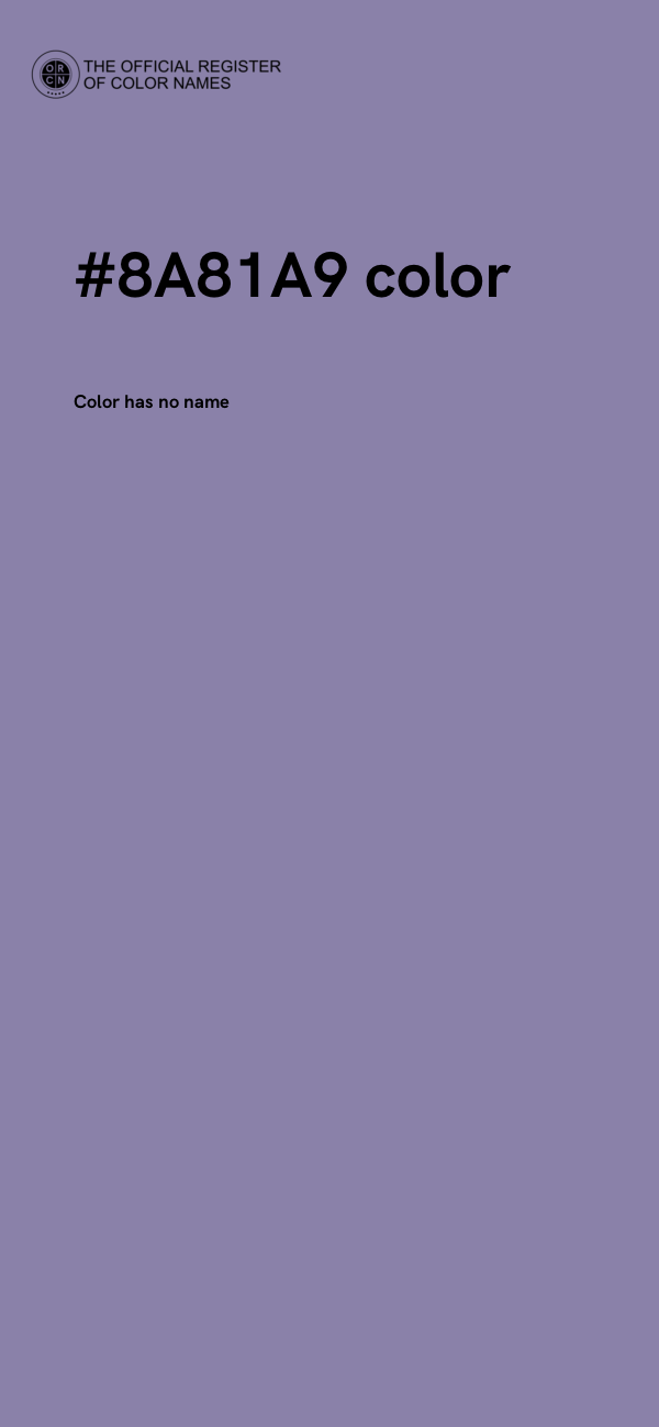 #8A81A9 color image
