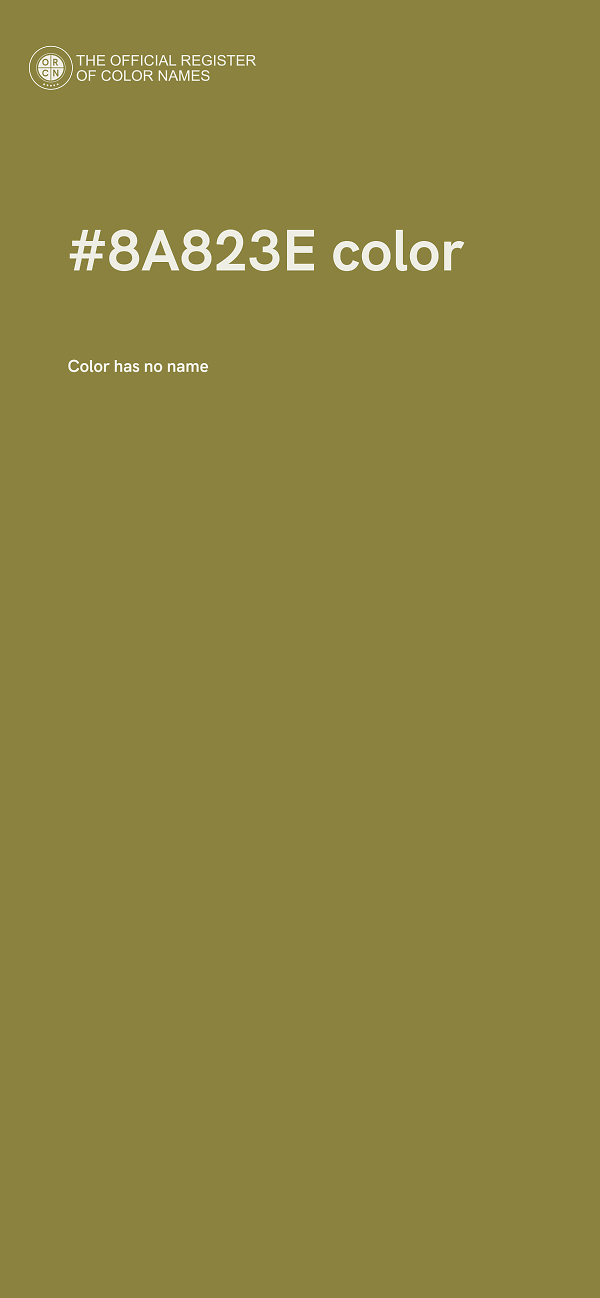#8A823E color image