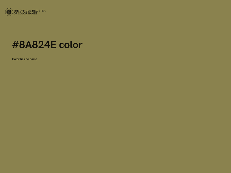 #8A824E color image