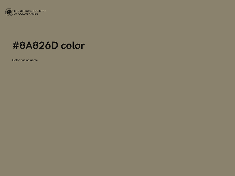 #8A826D color image