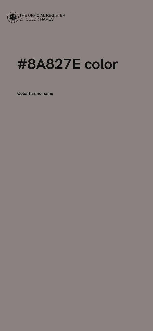 #8A827E color image